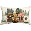AVOIN Colorlife Happy Campers Throw Pillow Cover 12x20 Inch, Gnome Campfire Decoration for Home Sofa Couch
