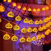 Halloween LED Pumpkin, Ghost & Bat Decorative String Lights for Courtyard Party - Colorful Atmosphere Lights