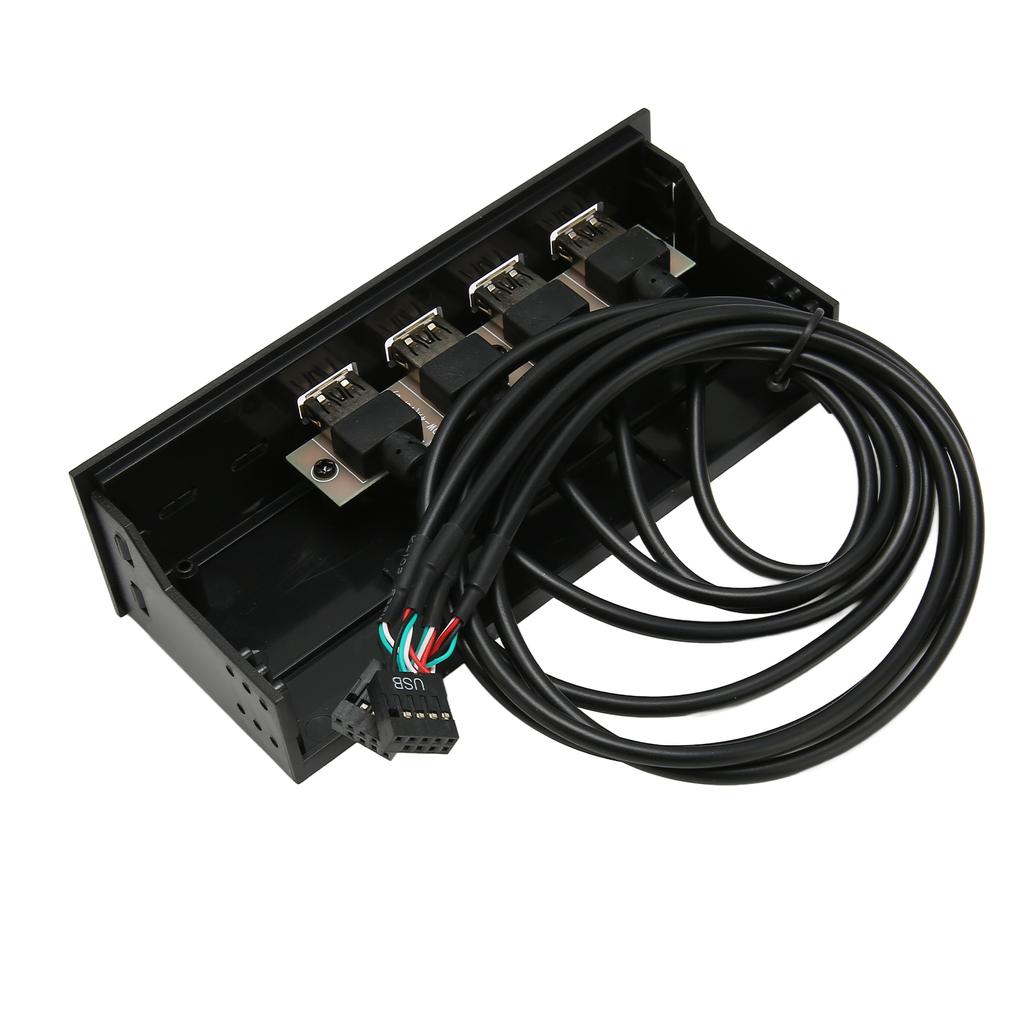 5.25 Inch USB2.0 Hub Front Panel Multifunctional 4 Ports 19pin Optical Drive Front Panel for 5.25 Inch PC Computer Case