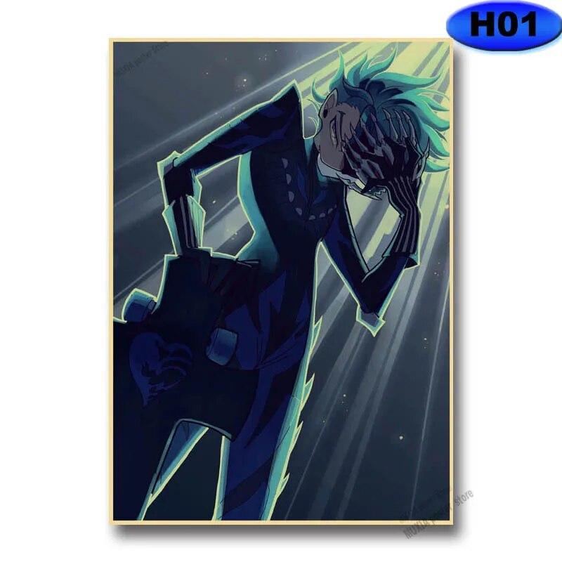 Vintage SK8 The Infinity Plakáty Japonské Anime Plakát Nálepka na zeď Kraftový papír Domácí dekorace Studovna Ložnice Bar Kavárna Umění Malba