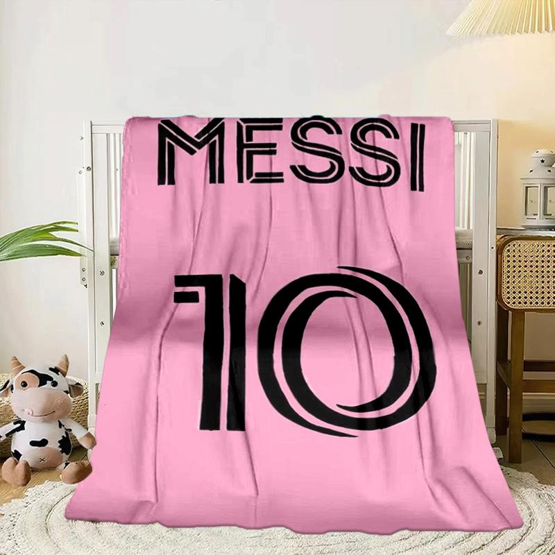 Messi's Pink Portable Blanket/Soft Blanket Bedding Blanket Suitable for Travel Camping Living Rooms Offices Sofas Fan Gifts