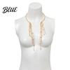 Corrosion-resistant Jewelry Long Tassel Metal Open Choker Star Imitation Pearl