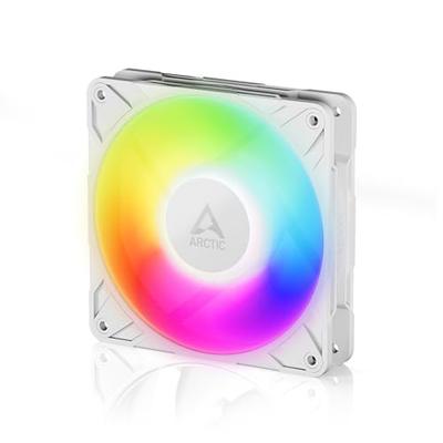 ARCTIC P12 Pro A-RGB (Weiß) - Leistungsstarker Premium 120mm PWM-Lüfter mit Y-Kabelverteiler, 600~3000 U/min, 0 U/min <5% PWM, 5V, Digital RGB, Fluiddynamisches Lager,