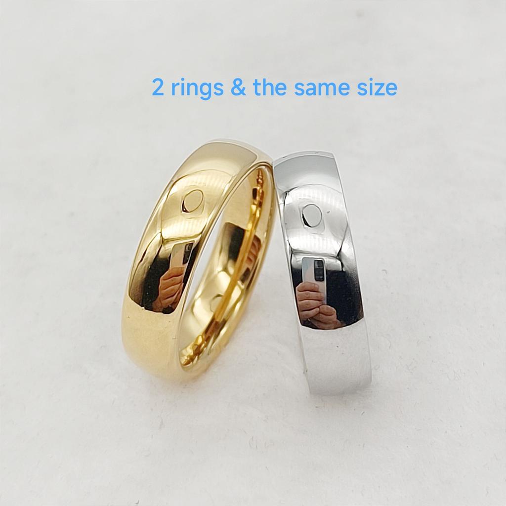 Couple Wedding Rings For Men Lover's Alliance Male Female Ringe Anniversary Stainless Steel Jewelry Ring Woman Gold Color