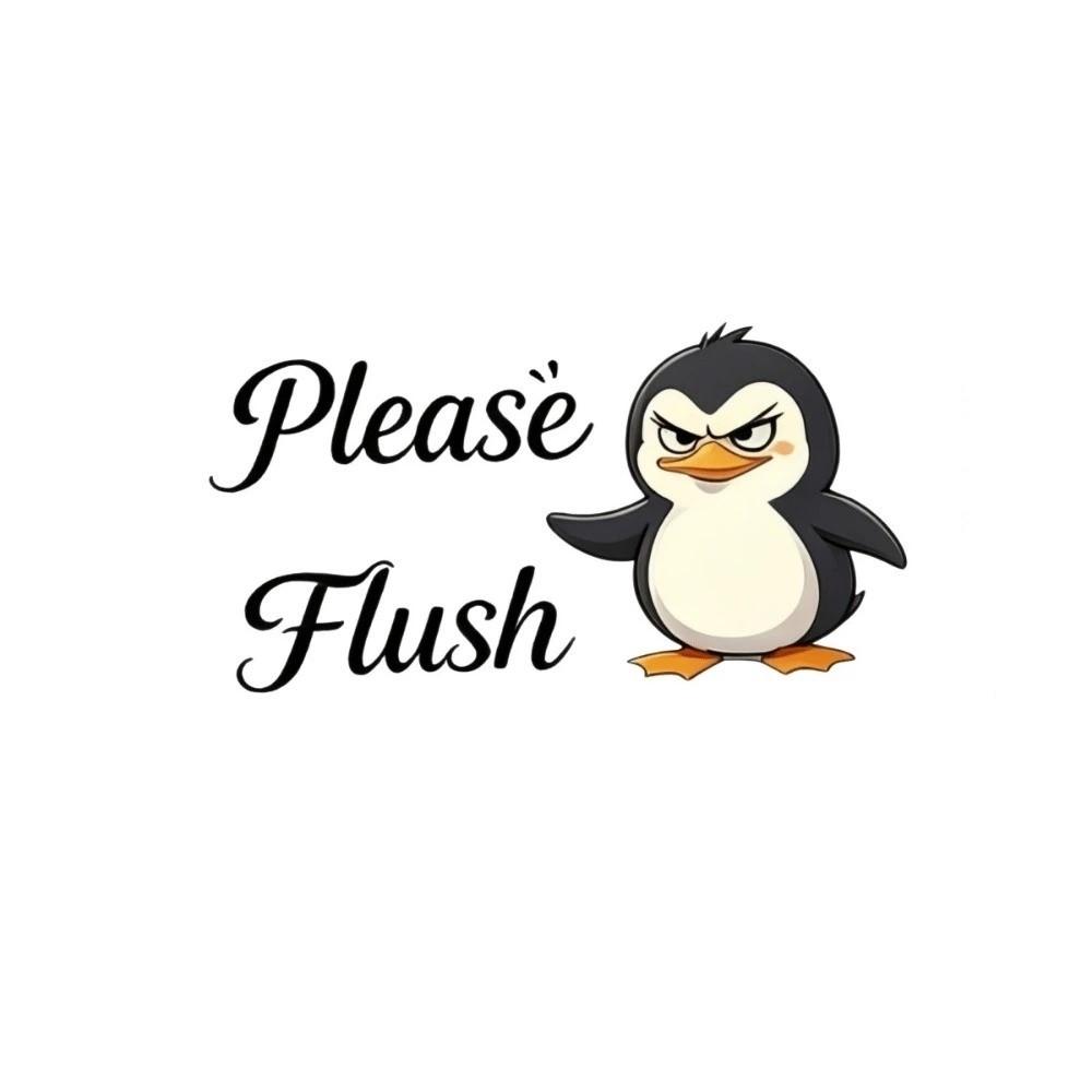 Cartoon Self-adhesive Toilet Sticker PVC Waterproof Wall Sticker Decoration Funny Cartoon Sticke Decorative Stickers