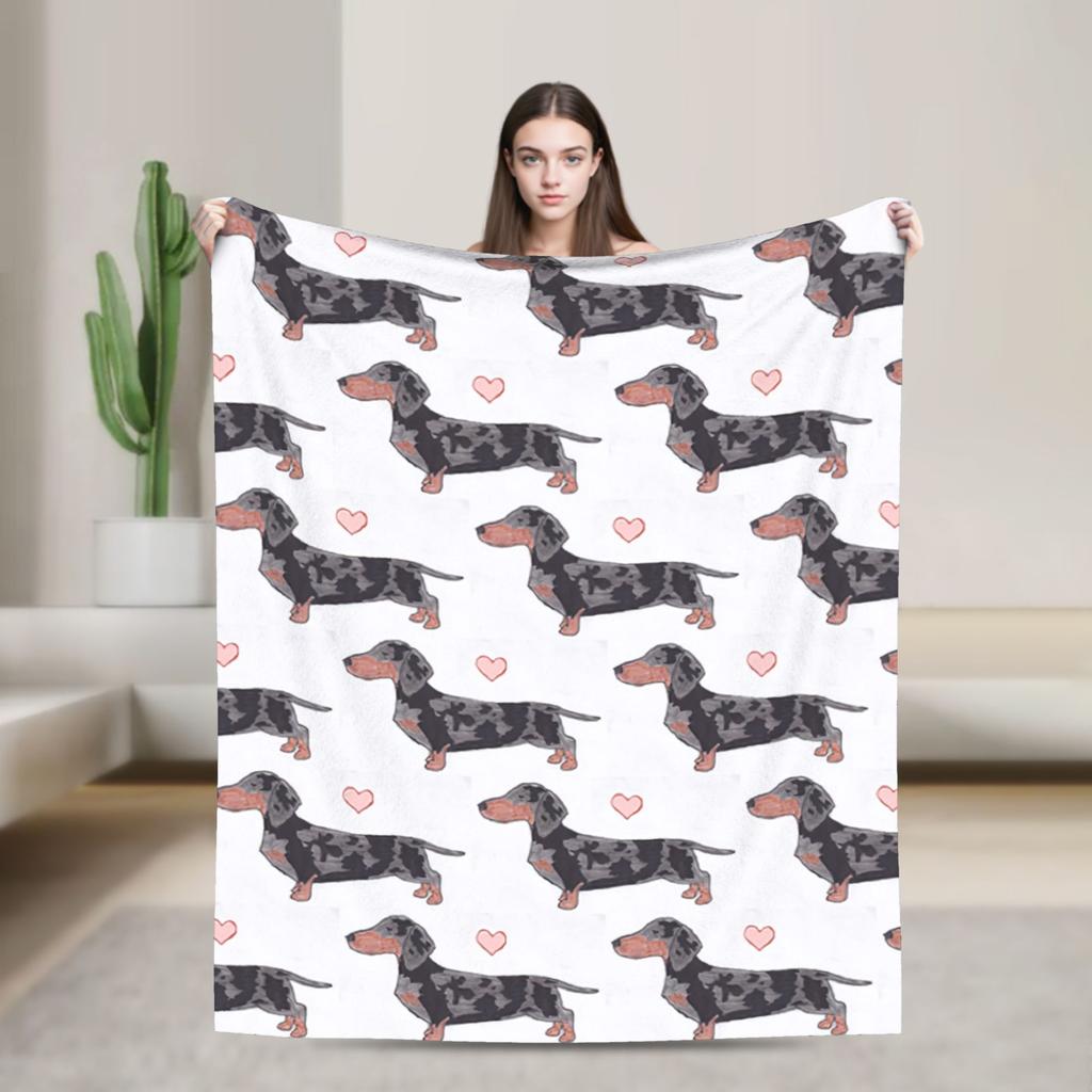 Cute Schnauzer Dog Blanket Coral Fleece Plush Gift for Animal Dog Lover Lightweight Throw Blankets for Car Sofa Couch Bedspread