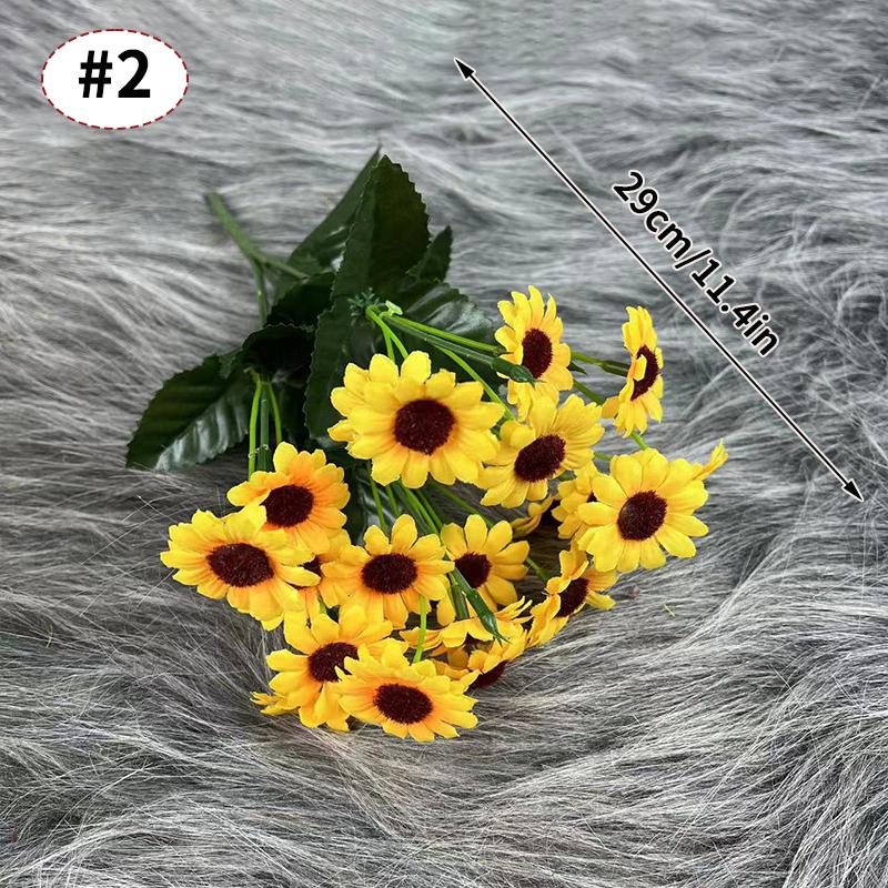 

Fake Sunflowers Plants Ornament Desk Accessorie Artificial Flowers Potted Office Desktop Decoration Home Decor as picture