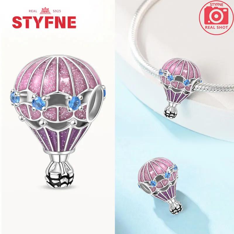 Charme Série Montgolfière en Cuivre Perles Colorées Convient aux Bracelets Originaux Pour Femmes Bijoux de Luxe DIY Cadeaux Assortiment Quotidien