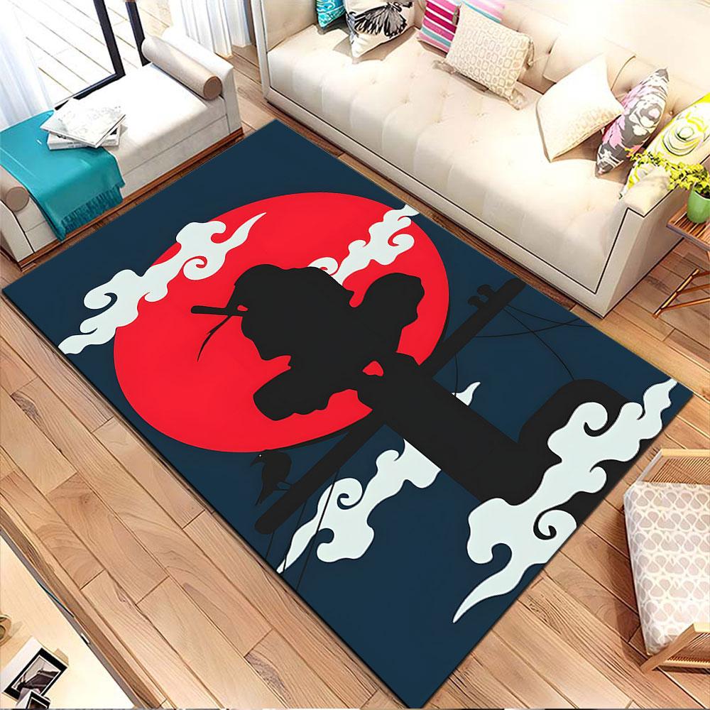 Samurai Silhouette at Sunset Patterned carpet, non slip mat suitable for living room and bedroom sofas
