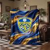 Leeds United Football Print Flannel Blanket Soft Warm Sofa Bed Throw Blanket For Home Office Bedroom