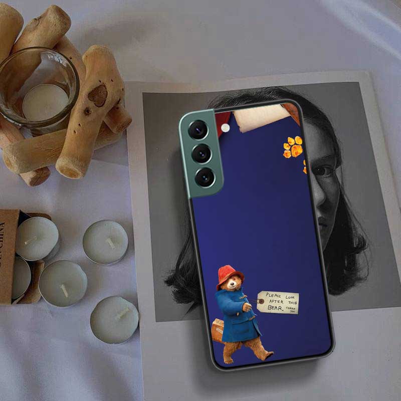 Cute P-Paddington Bear Phone Case For Samsung Galaxy S22 S25 Ultra S21 S10 Plus S26 Edge S20 S23 S24 FE Cover Silicone Soft