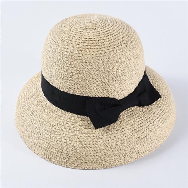 USPOP New Women Sun Hats Fashion Bow Straw Hats Casual Summer Wide Brim Drooping Beach Hat Female Summer Hat