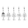 5Pcs 9.5CM/12G Spinner Blade Lure with Hook Metal Rotating Sequin Spinner Bait Saltwater Freshwater Trout Perch Pike Bass Fishing Accessories