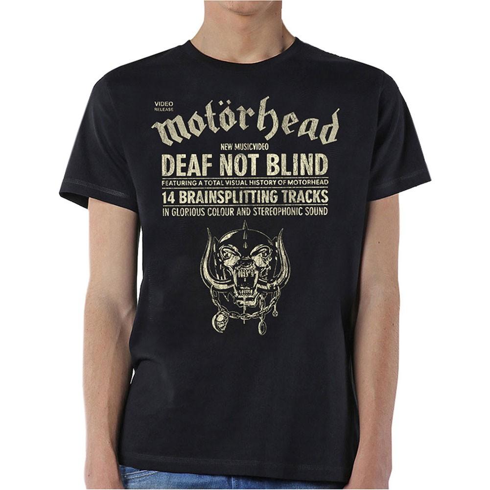 Men s Motorhead Deaf Not Blind Slim Fit T-shirt Medium Black S