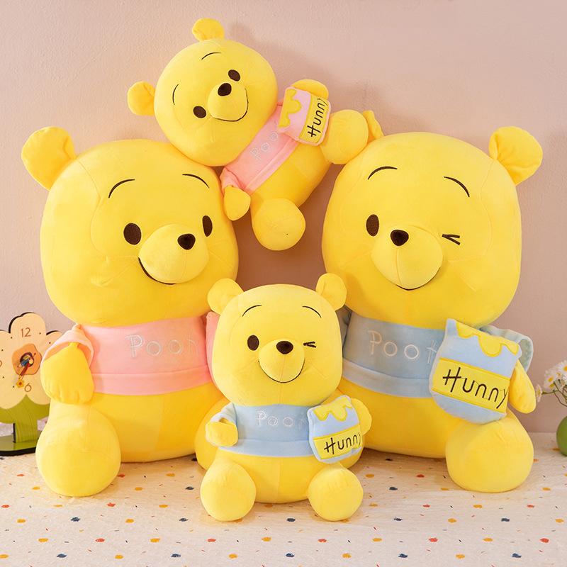 Honey Jar Winnie Plush Doll Cute Cartoon The Pooh Soft Plush Toys Pooh Bear Stuffed Animal Dolls Room Decor Birthday Gift