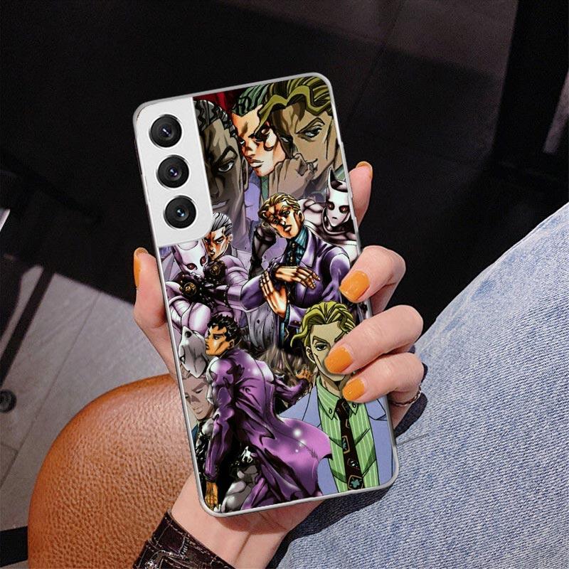 Anime JoJo Killer Queen Phnoe Case for Samsung Galaxy S26 S25 Edge S23 S24 Ultra S22 Plus S21 S20 FE Unique Cover Soft Coque Gal