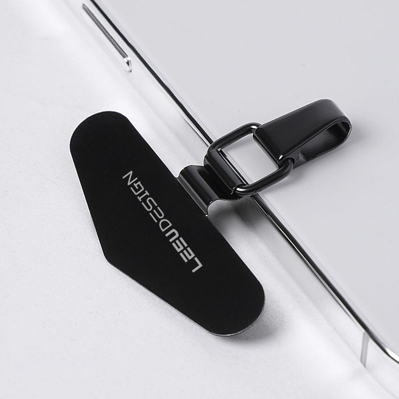 

LEEU DESIGN Phone Tether Tab Safety Lanyard Patch Phone Strap Replacement Part Black