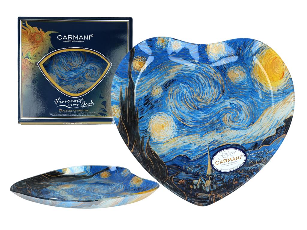 Talerz Dekoracyjny Serce Van Gogh Gwiaździsta Noc Sztuka Prezent Carmani