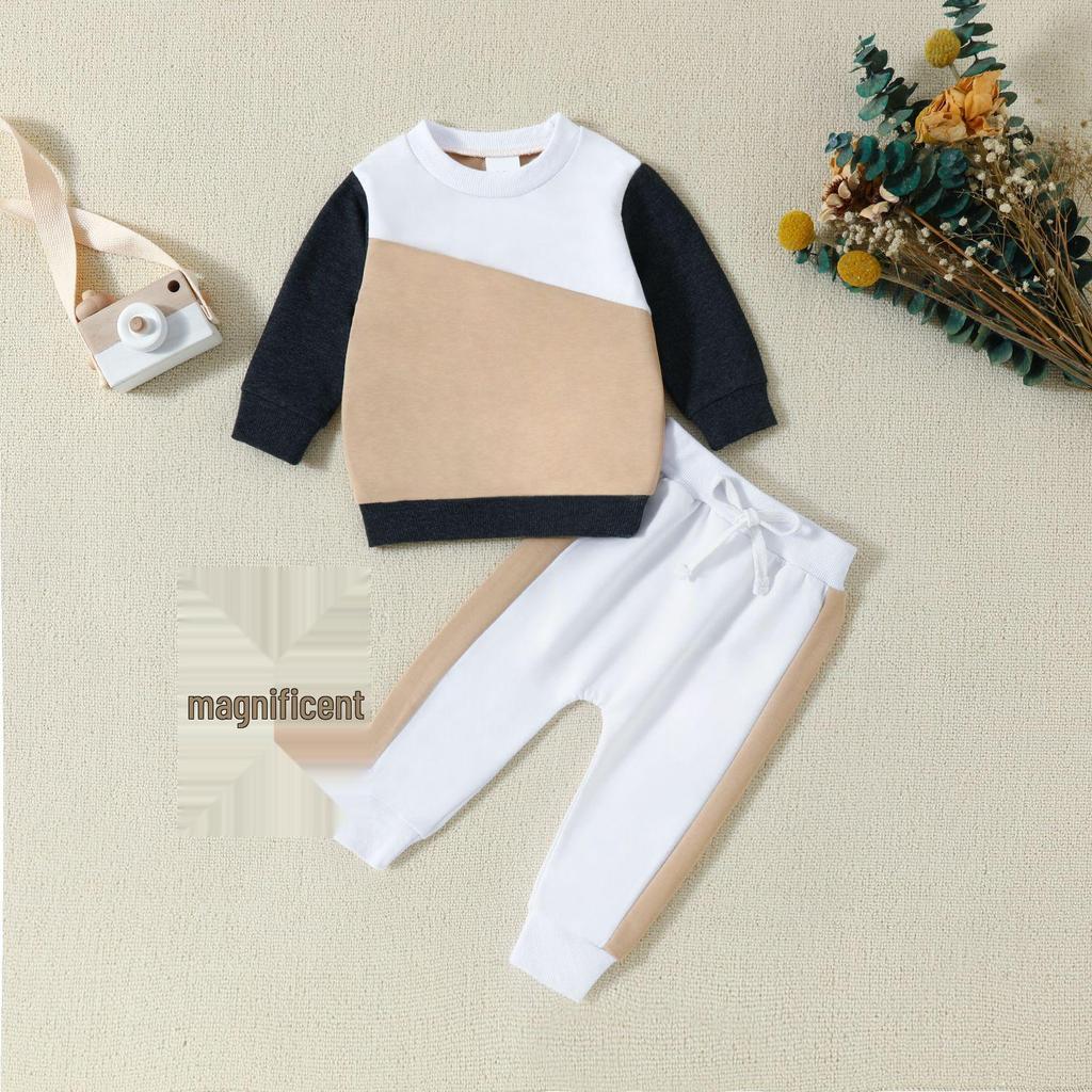 Kleinkind Langarm Oberteil & Hose Set - Frühling/Herbst Sportbekleidung für Jungen & Mädchen