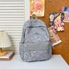 Schoolbag American Retro Star Print Foreign Style Personalized Backpack School Commute Fake Fashion Travel Light Casual Backpack