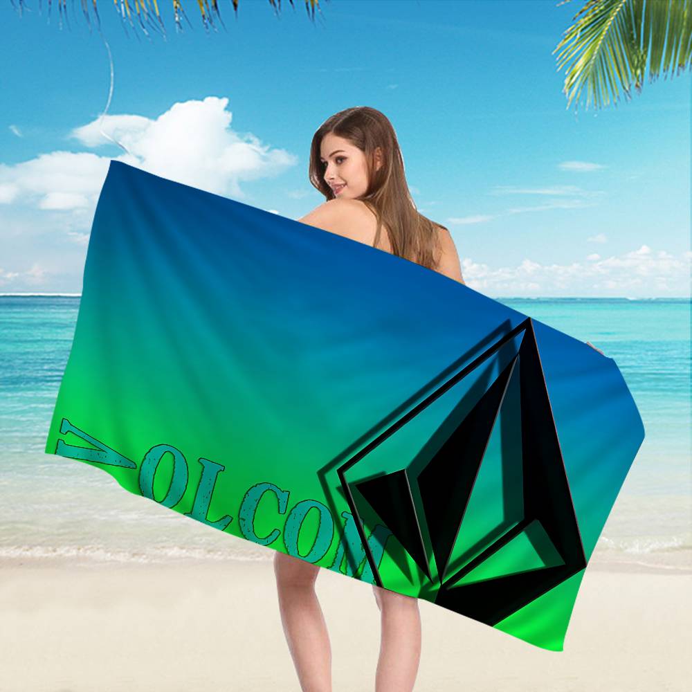 Volcom Mikrofaserdecke Schnelltrocknende Strandtücher Übergröße Druck Super Saugfähige Pooltuchdecke