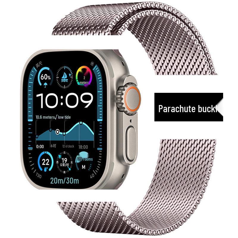 Original Milanese Steel Strap for Apple Watch Ultra2, iWatch10