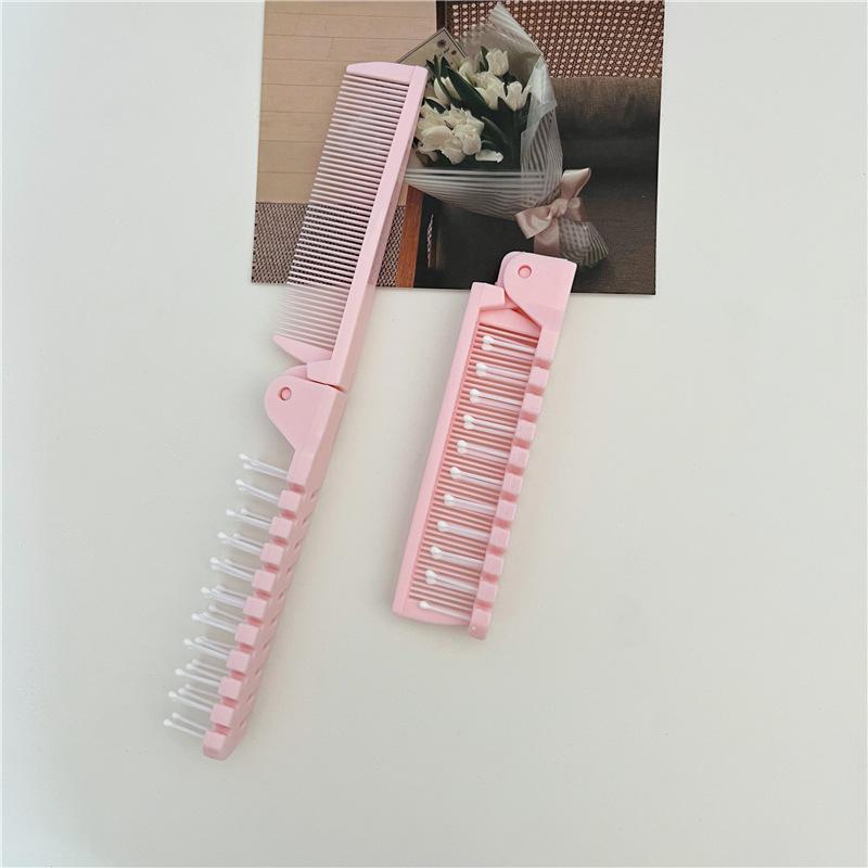 Portable Compact Folding Comb Portable Dual-purpose Curly Hair Massage Comb Antistatic Student Dormitory Travel Hair Comb