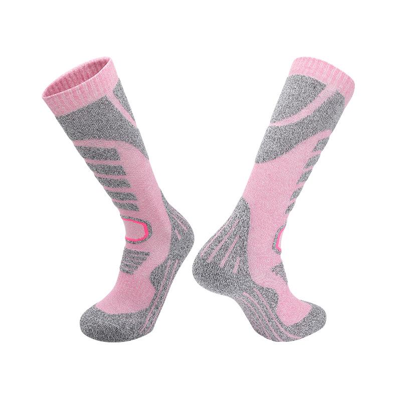 Children's and Adults' Merino Wool Winter Ski Socks - Thick, Warm, Towel Bottom, High-Top Snow Socks