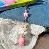 Bag Pendant Resin Star Cat Design Keychain with Bell Sound Mobile Phone Lanyard Stress Relief Hanging Buckle Lightweight Bag Hanger
