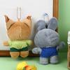 Cute Cartoon Animal Plush Pendant Doll Toy Stuffed Keychain Backpack Bag Ornaments Cute Fox Rabbit Kids Christmas Gifts