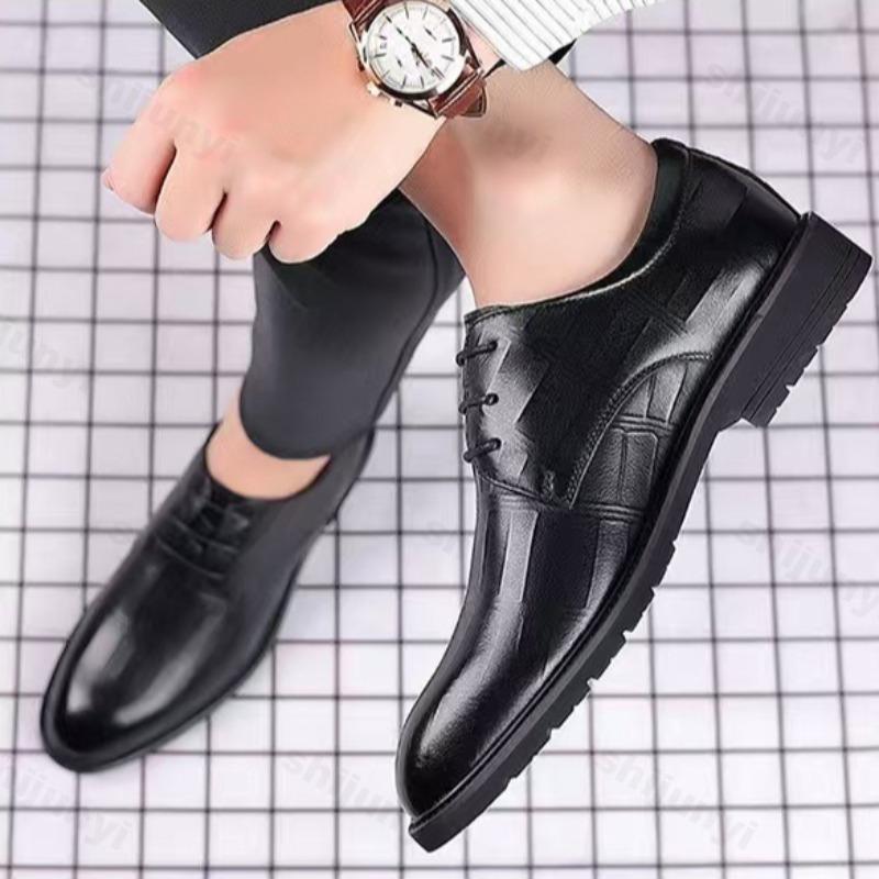 Men's PU Leather Shoes 2025 New Business Casual Shoes Men Loafers 2025 Autumn Luxury Designer Dress Formal Shoes Size 39-44