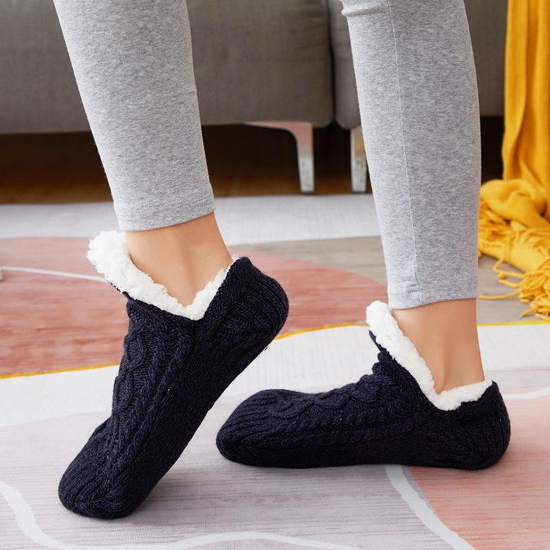 New Thermal Mens Slipper Socks Winter Warm Short Cotton Thickened Home Sleeping Soft Non Slip Grip Fuzzy Floor Sock Fluffy Male