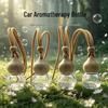 8ml Fulu Transparent Glass Aromatherapy Pendant Bottle with Wooden Lid and Inner Stopper