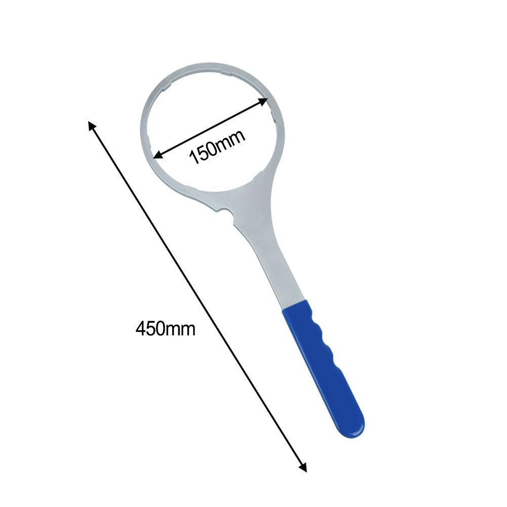 450mm water filter housing wrench for faucet filter steel tool with 150mm inner diameter rubber grip disassembly tool 560g