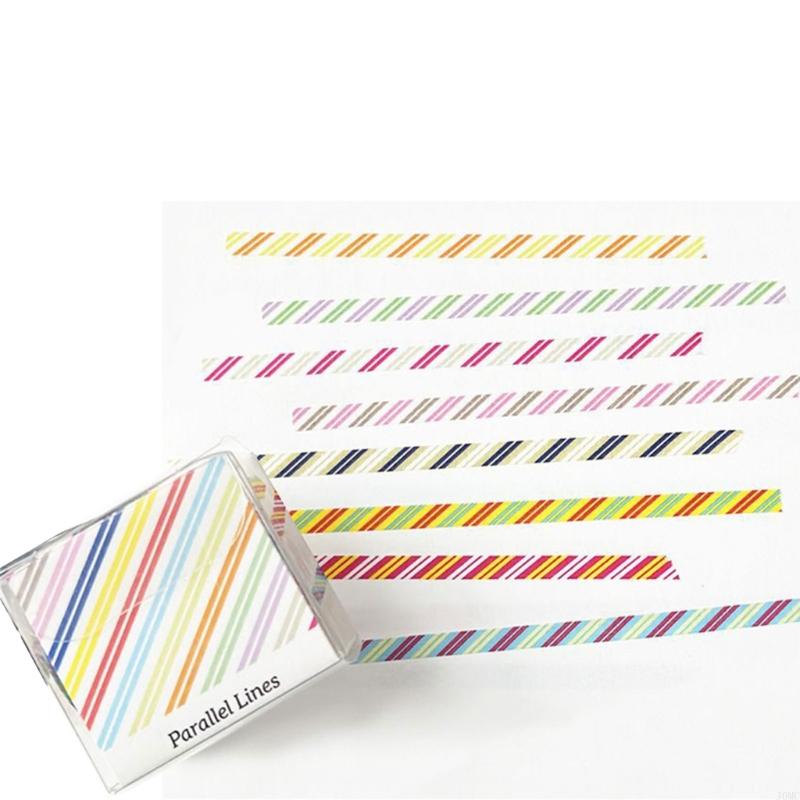 8Rolls Decorative Paper Tape 3mmX5m Scrapbooking Decoration Adhesive Stripes J0MC