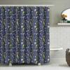 Floral Shower Curtain Botanical Nature Flowers Plants Pattern Bathroom Decor Vintage Farmhouse Rustic Home Textile Washable