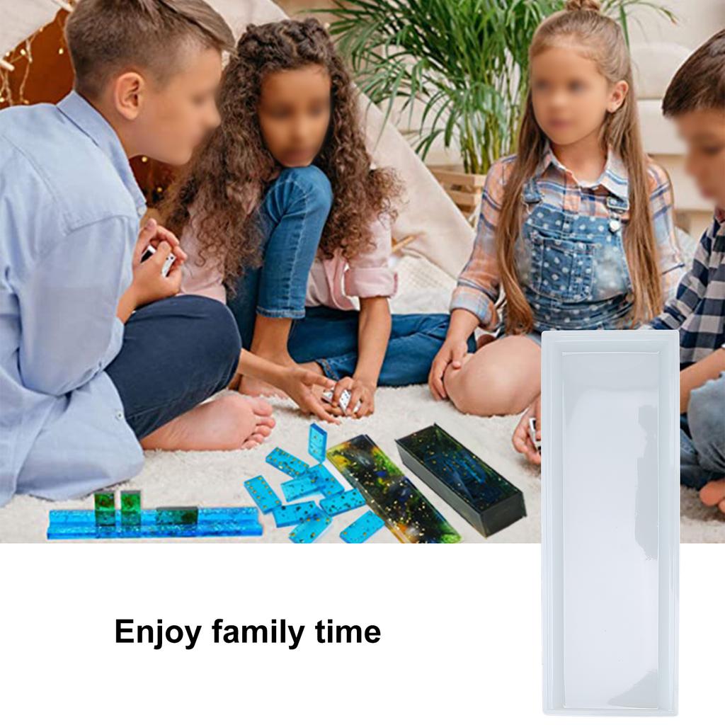Domino Storage Box Mold Silicone Eco Friendly Safe Nontoxic Reusable Durable Domino Case Holder Mold for DIY
