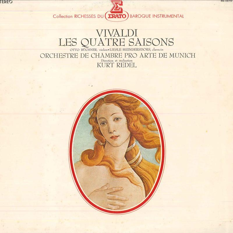 LP Record OTTO BUCHNER,LIESLE HEINDERSDORS,OR - Les Quatre Saisons RE1070 ERATO 1973 Japan Classical Used