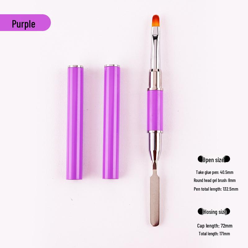 Double-Ended Nail Art Pen Set: Gel Picker, Steel Pusher, Embossing & Color Mixing Stick with Phototherapy, Round Head, Line Drawing & Ombre Tools