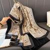 The new printing silk scarf spring and summer outside take sunscreen scarf beach towel thin section warm neck temperament versatile ladies