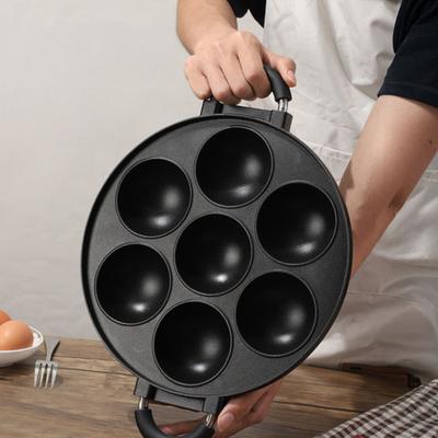 Yousheng 7/12/19-Hole Baking Pan Round Mold for Cake Pop Takoyaki & Egg Pancake Aluminum Takoyaki Pan Easy Release Quick Cleaning Versatile Kitchen