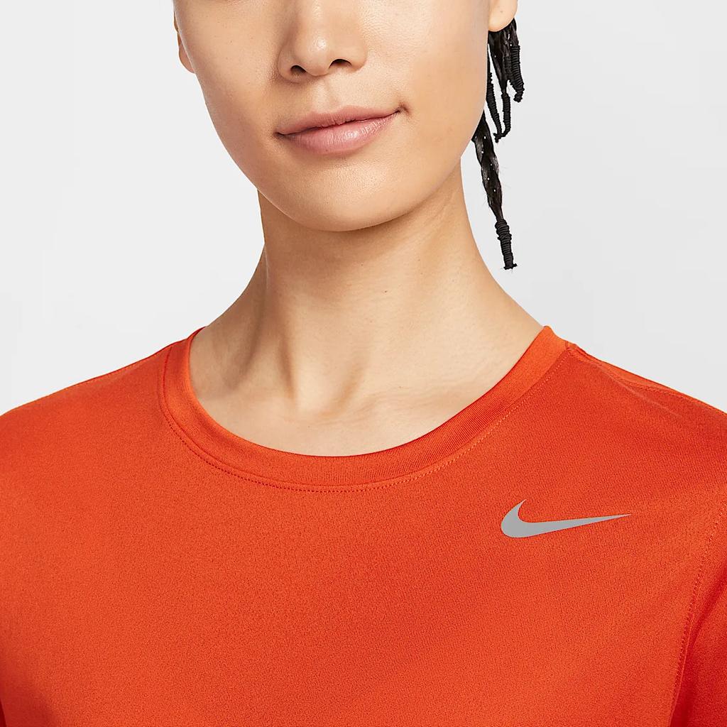Nike Dri-Fit Team Legend Quick-Dry Comfortable Crew Neck Short Sleeve T-Shirt Women Tops University-Orange IB8899-888
