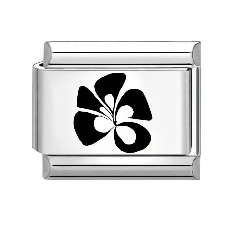 Fashion Girls' Eye Cake Sunset Butterfly Flower Cat Laser Engraving Charm Links Fit 9mm Stainless Steel Bracelet DIY Making Gift