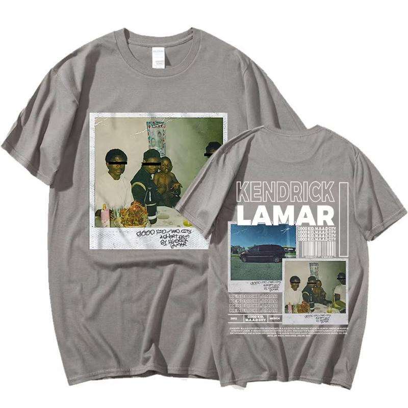Rapper Kendrick Lamar Good Kid Tshirt Unisex Women Fashion Hip Hop Music Album Graphic Short Sleeve Oversized Tshirts Streetwear