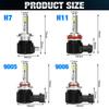 2 Pezzi Canbus H11 LED H7 H8 9005 HB3 9006 HB4 Lampadine LED per Fari 6000K 70W 40000Lm Super Luminose 24 Nuclei CSP Turbo Faro DRL Luce di Marcia Diurna