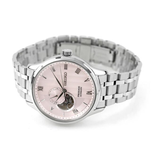 SEIKO Presage Japanese Garden Automatic Open PRESAGE Watch, Men's Heart, SARY261, Pink