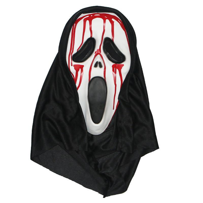 Máscara Assustadora de Grito com Sangue Escorrendo Para Festas de Fantasia de Halloween e Eventos Temáticos