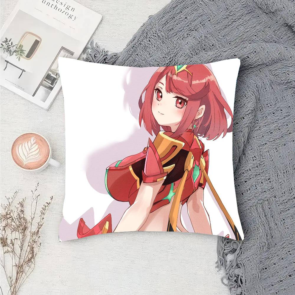 Pyra Animated Game X-Xenoblade Chronicles X Pillow Case Fashion Square Pillowcase Bedroom Sofa Room Ins Decoration Leisure