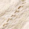 Women's Cotton And Linen Round Neck Embroidered Loose Five-quarter Sleeve Top