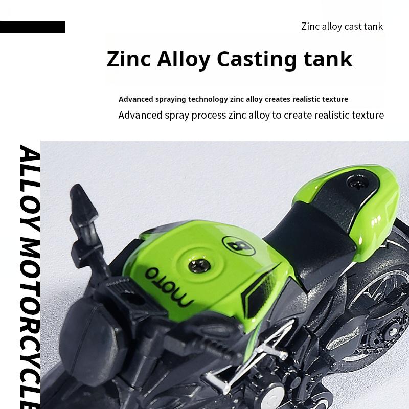 1:16 Scale Motorcycle Street Sport Bike Adv Motorcycle Simulation Die-Cast Model Collectible Ornament Toy Car Boys Pull Back